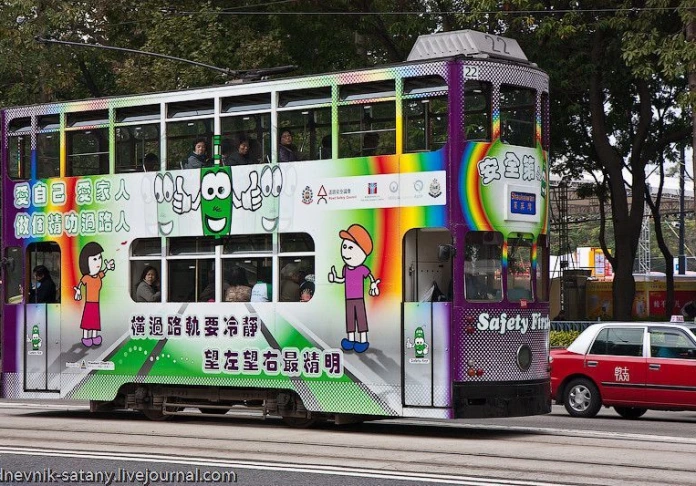 The transport system in Hong Kong
