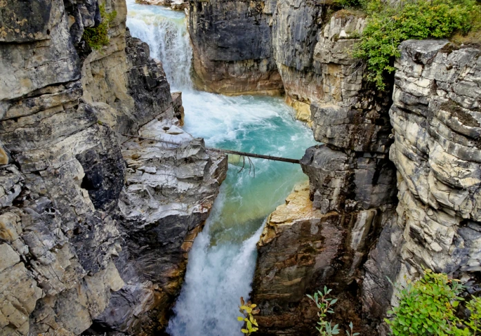 West Canada. Kootenay National Park. Marble canyon.