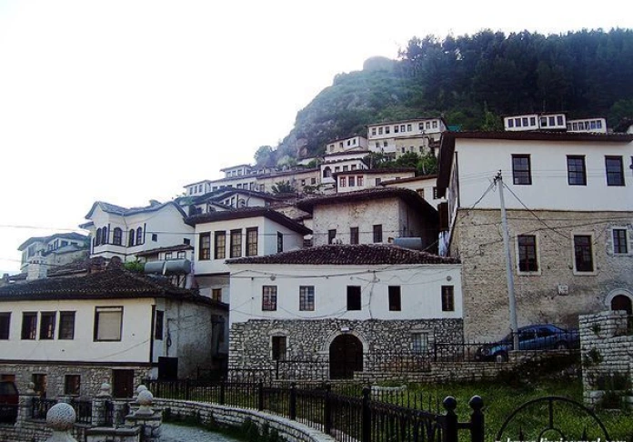 Berat at the evening. Albania.