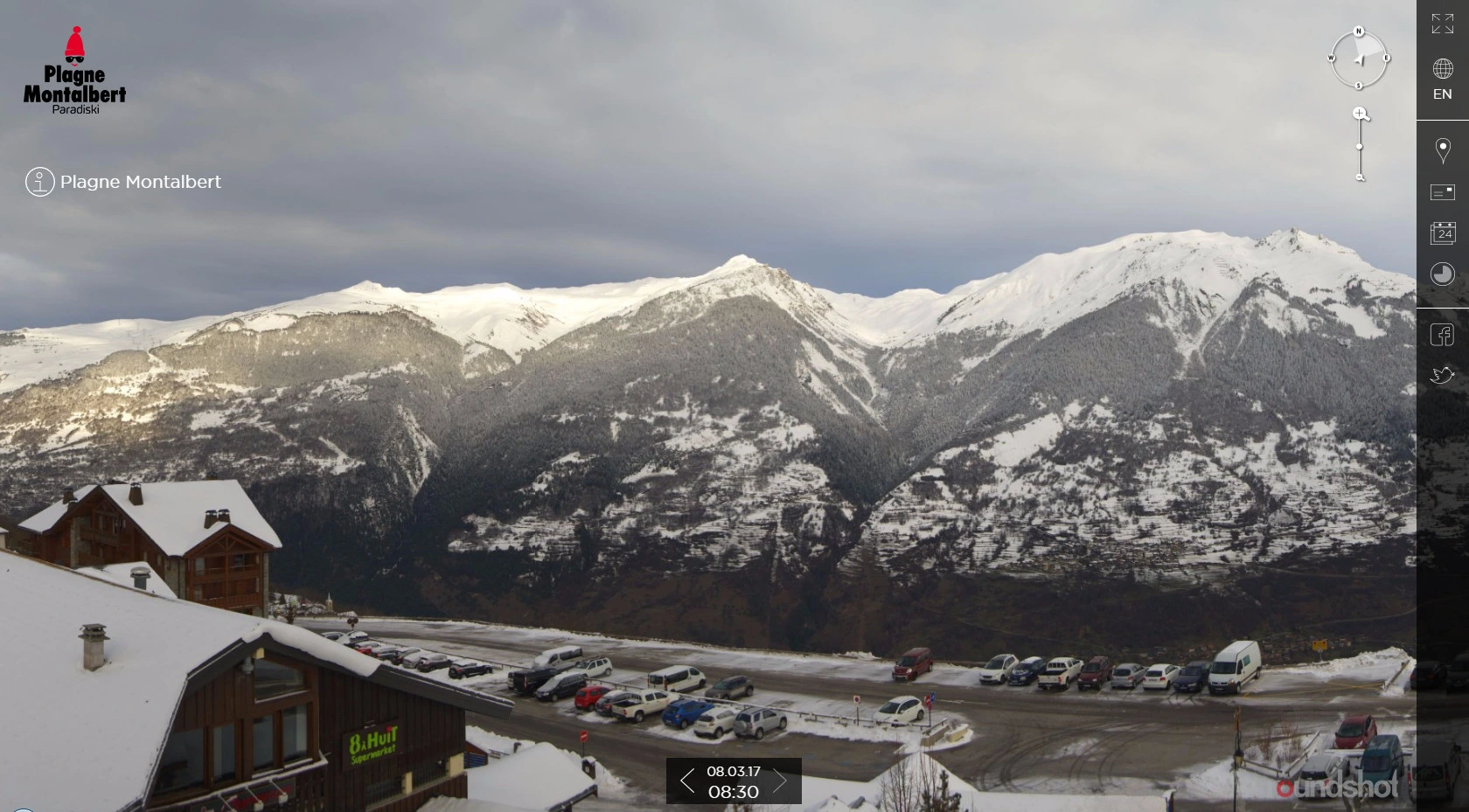 Ski resort, La Plagne, Alps